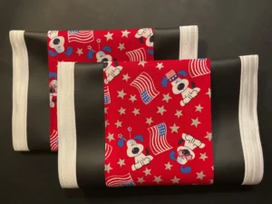 Flags-Dogs  Satin Trim