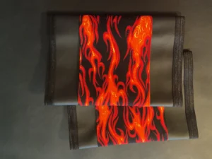 Orange Fire Satin Trim