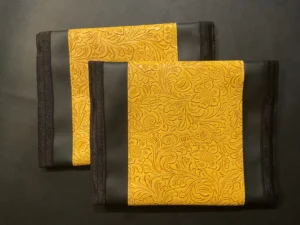 Gold Floral Black Trim