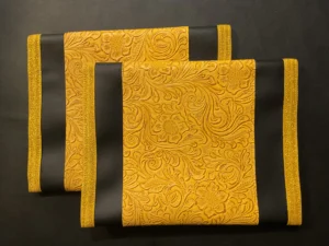 Gold Floral Gold Trim