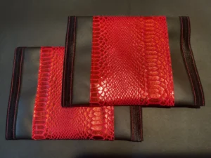 Red snake skin