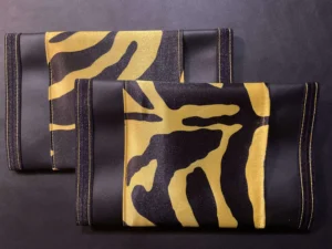 Yellow Zebra Gold Stitch