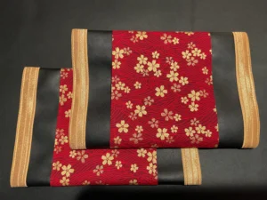 Burgandy Gold Flowers