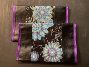 China  Flowers Purple Trim