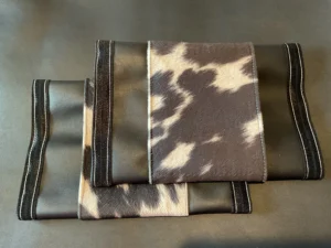 Cream Blacb cowhide