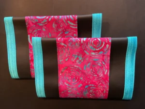 Pink Blue Circles Dark Trim
