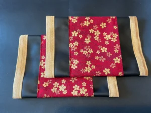 Burgandy Gold Flowers
