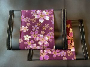 Burgandy Gold Flowers