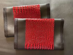 Burgandy Snake Skin