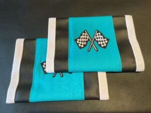 Turquoise Double Flag