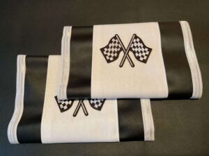 White Fabric Double Flag