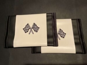 White Leather Double Flag