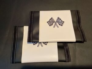 white Leather Double Flag