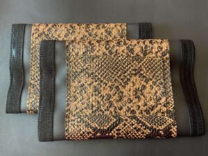 Tan Black Snake Skin